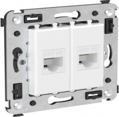 Розетка компьютерная DKC Avanti встраиваемая белая 2хRJ45 (7002280) - фото 5