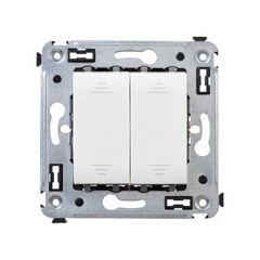 Изображение товара Переключатель DKC Avanti двухклавишный встраиваемый белый (7093063)