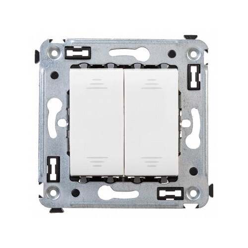 Изображение товара Двухклавишный переключатель DKC Avanti 7093063 встраиваемый белый