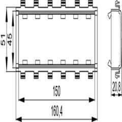 Каркас для кабель-канала DKC Viva белый 6 модулей (898555) - фото 2