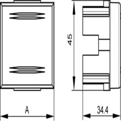 Переключатель для кабель-канала DKC Viva белый (2904337) - фото 2