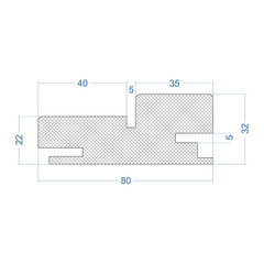 Коробка дверная телескопическая Атум Про X27 80х32х2100 мм ПВХ sweet stratum (2,5 шт.) - фото 2