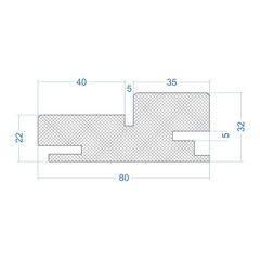 Коробка дверная телескопическая ER 80х32х2100 мм ПВХ эмалекс оникс (2,5 шт.) - фото 3