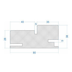 Коробка дверная телескопическая Urban 80х38х2100 мм ПВХ сэнд велум (2,5 шт.) - фото 3