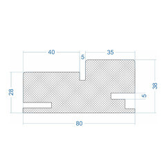 Коробка дверная телескопическая Urban 80х38х2100 мм ПВХ антик лофт (2,5 шт.) - фото 3