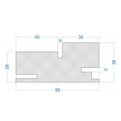 Коробка дверная телескопическая Urban 80х38х2100 мм ПВХ дуб европейский красный (2,5 шт.) - фото 2