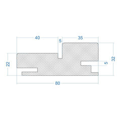 Коробка дверная телескопическая Мона/Честер 80х32х2100 мм эмаль белая (2,5 шт.) - фото 3
