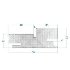 Коробка дверная телескопическая Ньюта 80х32х2100 мм эмаль графит (2,5 шт.) - фото 2