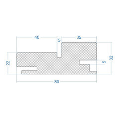 Коробка дверная телескопическая Атум 28 80х32х2100 мм ПВХ белая (2,5 шт.) - фото 3