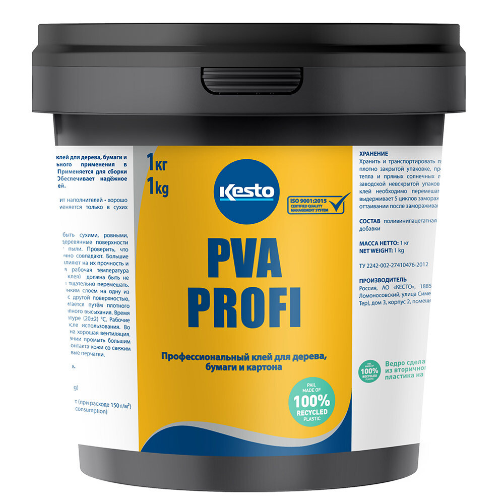 Изображение товара Клей ПВА Kesto Profi D2 1 кг Изображение товара Клей ПВА Kesto Profi D2 1 кг