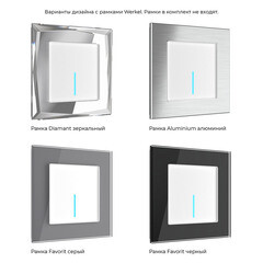 Умный выключатель сенсорный Werkel Minimir Home (a048321) одноклавишный скрытая установка белый - фото 6