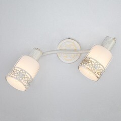 Спот настенный Eurosvet Silvia E14 80 Вт 5 кв.м белый с золотом IP20 (00000071468) - фото 6