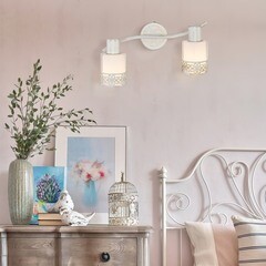 Спот настенный Eurosvet Silvia E14 80 Вт 5 кв.м белый с золотом IP20 (00000071468) - фото 5