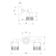 Спот настенный Eurosvet Silvia E14 80 Вт 5 кв.м белый с золотом IP20 (00000071468) - фото 3