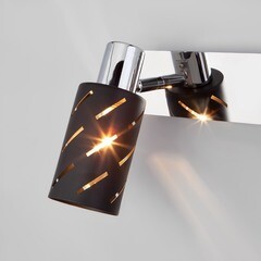 Спот настенный Eurosvet Fente E14 120 Вт 8 кв.м черный/хром IP20 (a050201) - фото 6