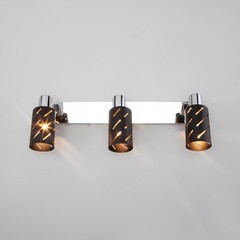 Спот настенный Eurosvet Fente E14 120 Вт 8 кв.м черный/хром IP20 (a050201) - фото 7