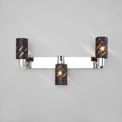 Спот настенный Eurosvet Fente E14 120 Вт 8 кв.м черный/хром IP20 (a050201) - фото 4