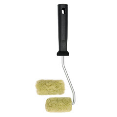 Валик полиакрил 60 мм d15 мм ворс 12 мм для водной основы с ручкой с запасным роликом Hesler Leipzig - фото 2