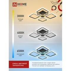 Светильник светодиодный накладной IN HOME Elegant Aris 3000-6500К 60 Вт 70 кв.м IP40 с пультом - фото 3