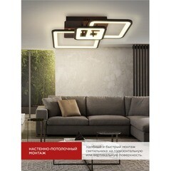 Светильник светодиодный накладной IN HOME Elegant Aristo 3000-6500К 60 Вт 20 кв.м черный IP40 с пультом - фото 2