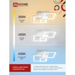 Светильник светодиодный накладной IN HOME Elegant Aristo 3000-6500К 60 Вт 20 кв.м белый IP40 с пультом - фото 5
