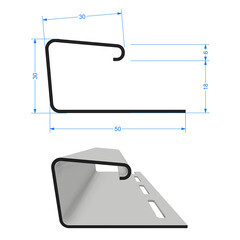 J-профиль Docke 3000 мм карамельный 18 мм - фото 2
