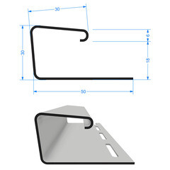J-профиль Docke 3000 мм каштановый 18 мм - фото 2
