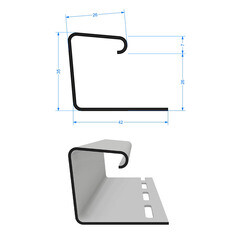 J-профиль Docke 3000 мм шоколадный 26 мм - фото 2