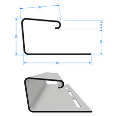 J-профиль Docke 3000 мм табачный 18 мм - фото 2