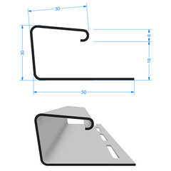 J-профиль Docke 3000 мм шоколадный 18 мм - фото 2