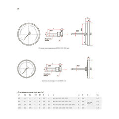 Термометр аксиальный Росма 1/2 НР(ш) d100 мм шток 100х6 мм 120°С (2539) - фото 5