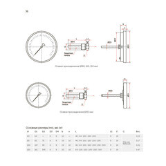 Термометр аксиальный Росма 1/2 НР(ш) d100 мм шток 46х6 мм 120°С (2544) - фото 6
