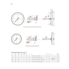 Термометр аксиальный Росма 1/2 НР(ш) d63 мм шток 46х6 мм 120°С (2409) - фото 4