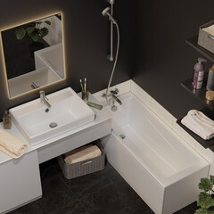 Ванна акриловая Oviva Nova 170х70 см без ножек (4607152363371) - фото 4