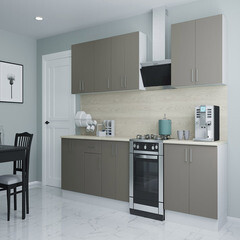 Изображение товара Кухонный гарнитур Твэгги тауп 2400х520х2105 мм