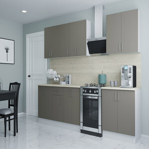 Кухонный гарнитур Твэгги тауп 2400х520х2105 мм