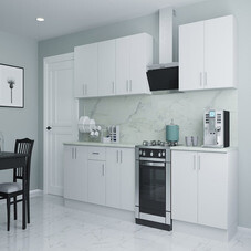 Кухонный гарнитур Твэгги белый 2400х520х2105 мм