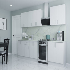 Изображение товара Кухонный гарнитур Твэгги белый 2400х520х2105 мм