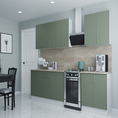 Изображение товара Кухонный гарнитур Твэгги зеленый 2400х520х2105 мм