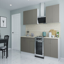 Кухонный гарнитур Твэгги тауп 2000х520х2105 мм