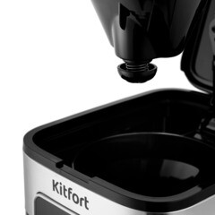 Кофеварка капельная Kitfort КТ-752 черная/серебро - фото 4