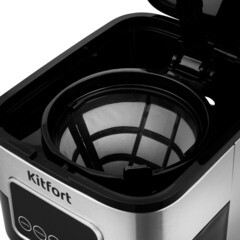 Кофеварка капельная Kitfort КТ-752 черная/серебро - фото 3