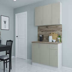 Изображение товара Кухонный гарнитур Твэгги ваниль 1400х520х2105 мм