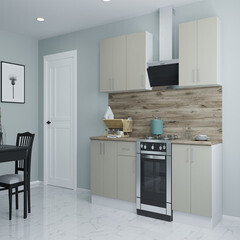 Изображение товара Кухонный гарнитур Твэгги ваниль 1600х520х2105 мм