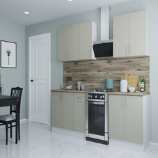 Кухонный гарнитур Твэгги ваниль 2000х520х2105 мм