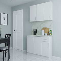 Изображение товара Кухонный гарнитур Твэгги белый 1400х520х2105 мм