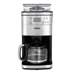 Кофеварка капельная Kitfort КТ-705 черная/серебро - фото 5