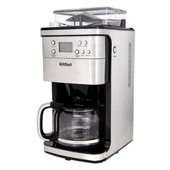 Кофеварка капельная Kitfort КТ-705 черная/серебро - фото 1