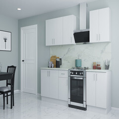 Изображение товара Кухонный гарнитур Твэгги белый 1800х520х2105 мм