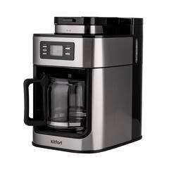 Кофеварка капельная Kitfort КТ-781 черная/серебро - фото 1
